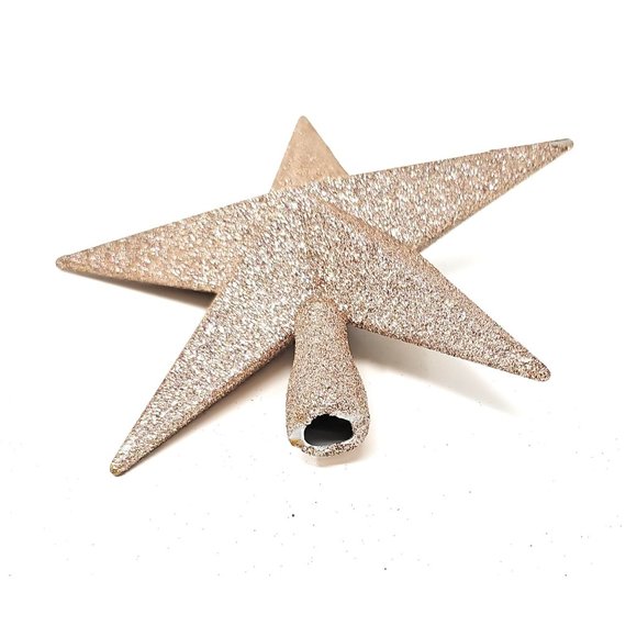 Champagne Gold 8" Star Christmas Wreath Attachment - Picture 3 of 4